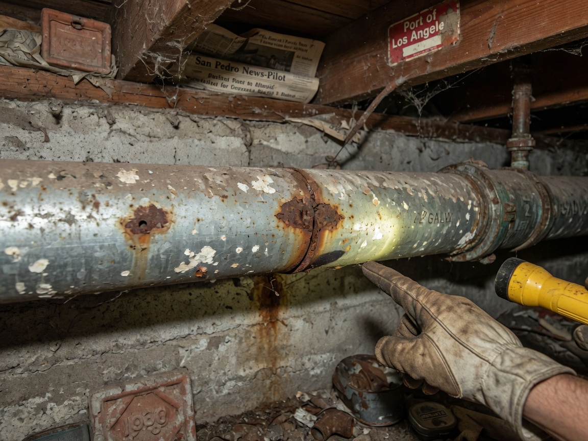 Spotting Galvanized Pipe Corrosion in Pre-1960 San Pedro Homes